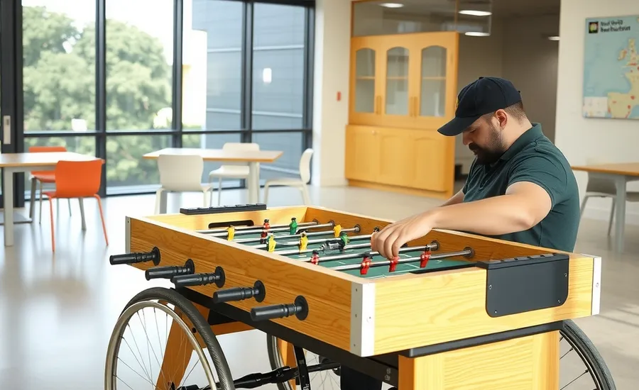 Babyfoot accessible : concevoir une zone de jeu vraiment inclusive