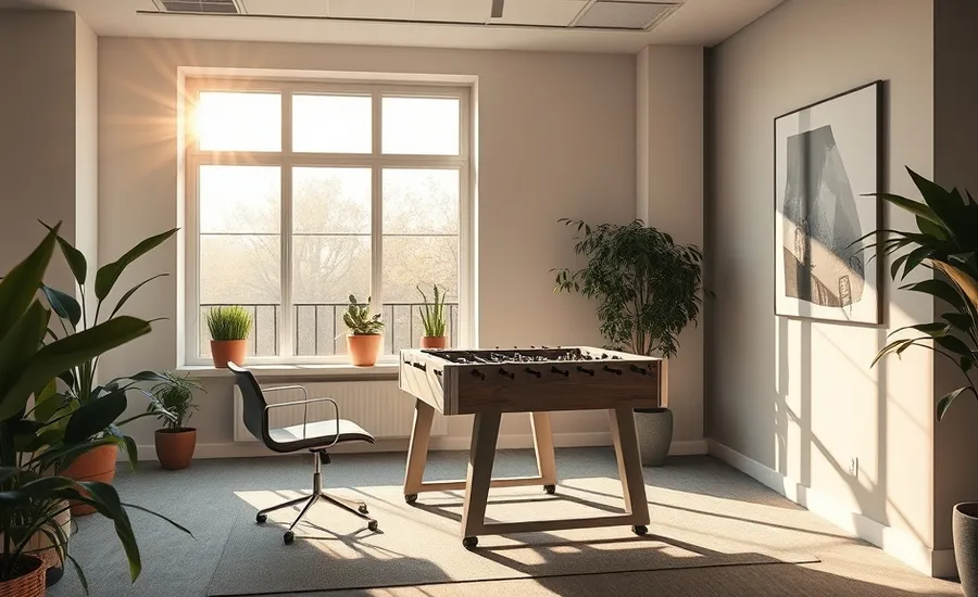 Où placer son babyfoot au bureau pour maximiser la lumière naturelle et le bien-être