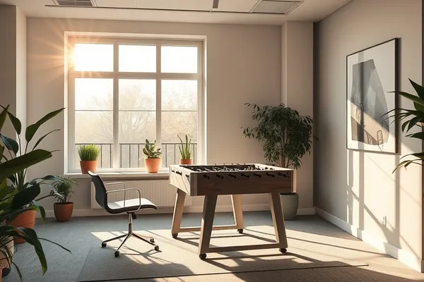 Où placer son babyfoot au bureau pour maximiser la lumière naturelle et le bien-être