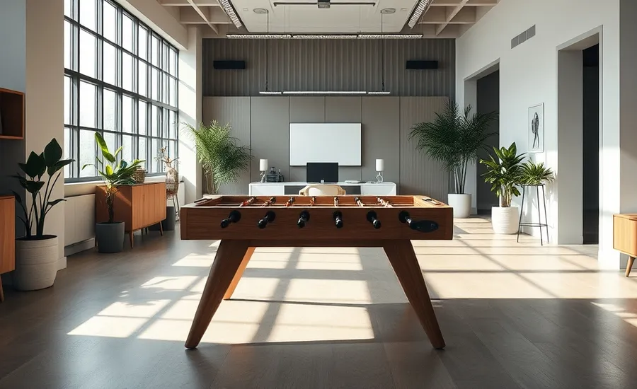 Intégrer un babyfoot dans son mobilier de bureau design pour booster la productivité