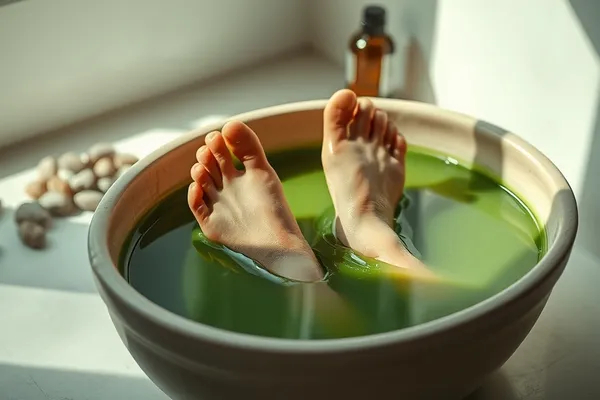 Bain de pieds à l'argile verte : soulagez vos pieds gonflés naturellement