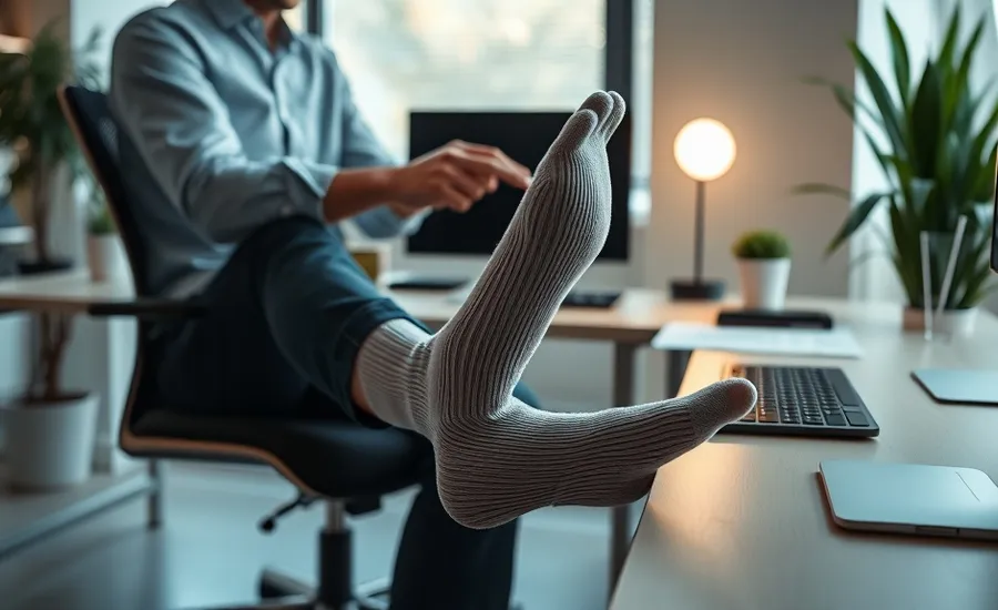 Réflexologie des pieds au bureau : 5 exercices simples pour soulager votre travail assis
